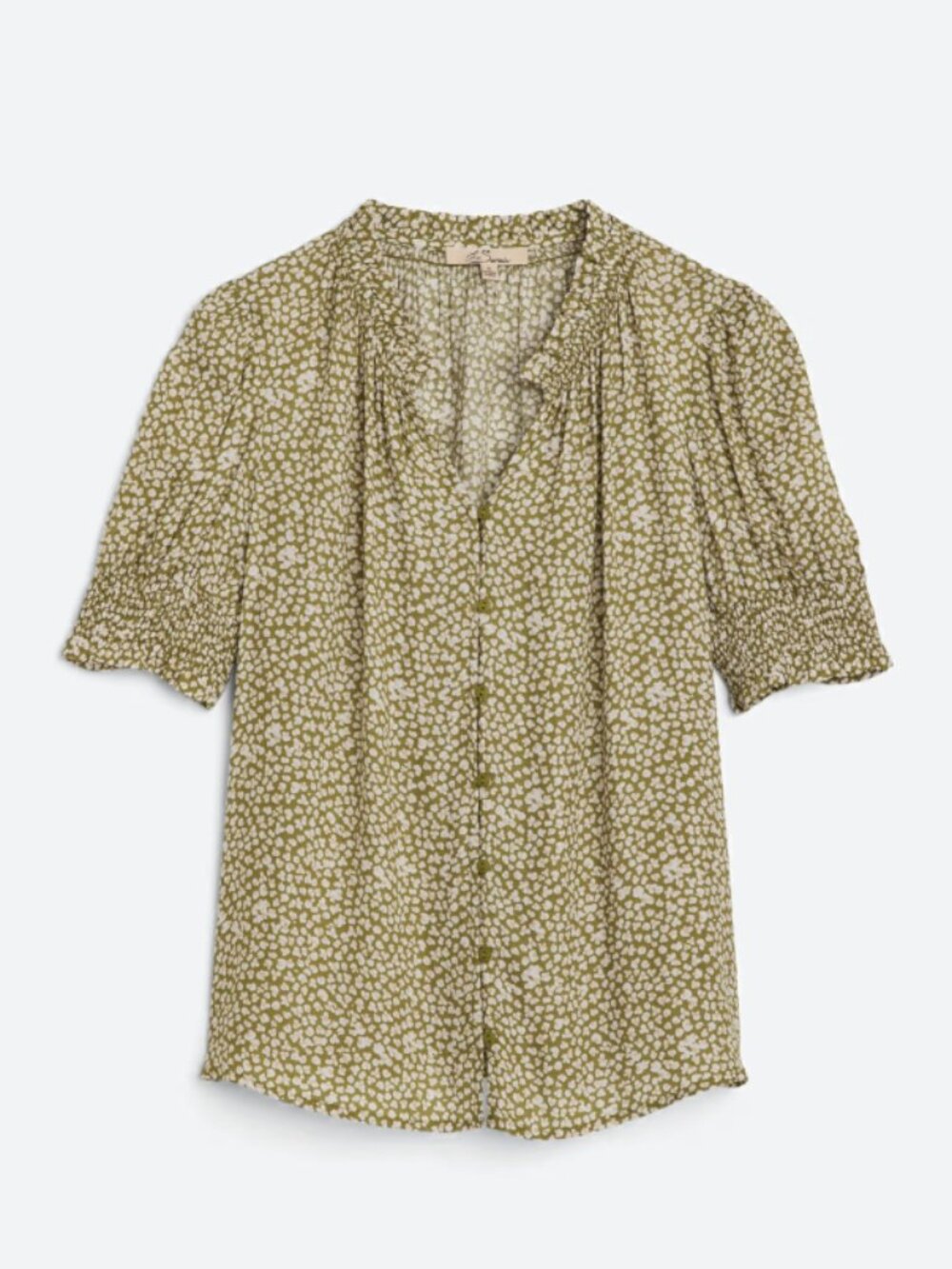 Les Serein Victoria Button Detail Light Green Blouse XL - Picture 2 of 6